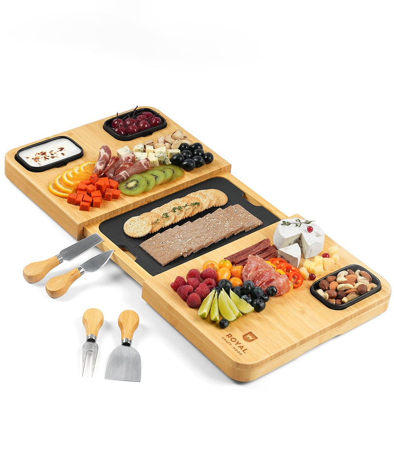 Cheese and Cracker Tray With Slate Plate-0