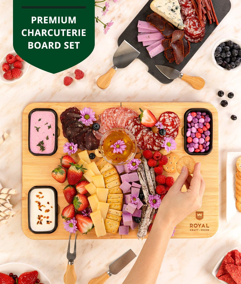 Cheese and Cracker Tray With Slate Plate-7