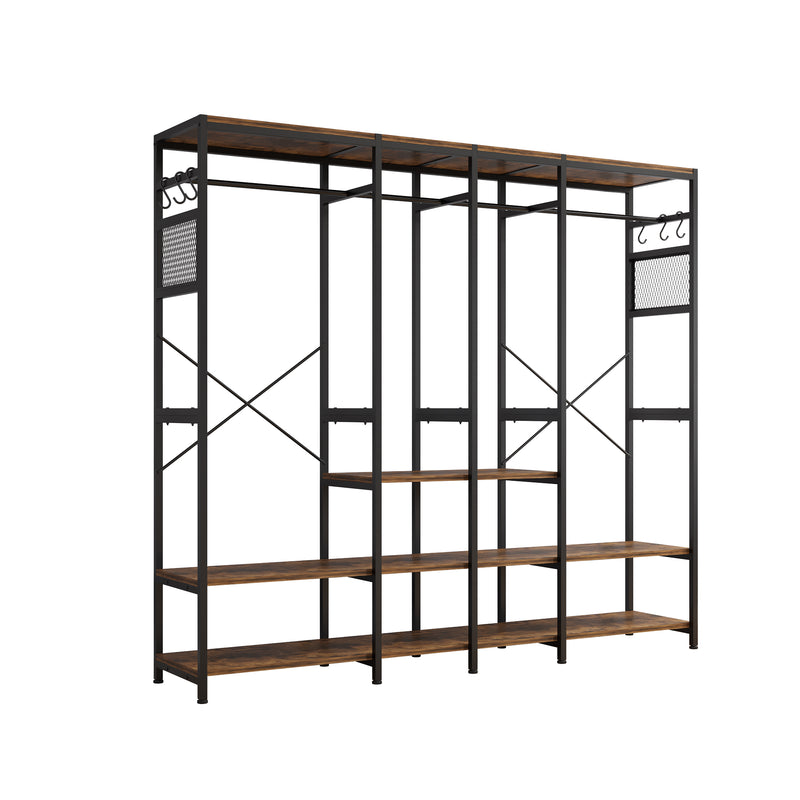 multiple storage racks and non-woven drawer