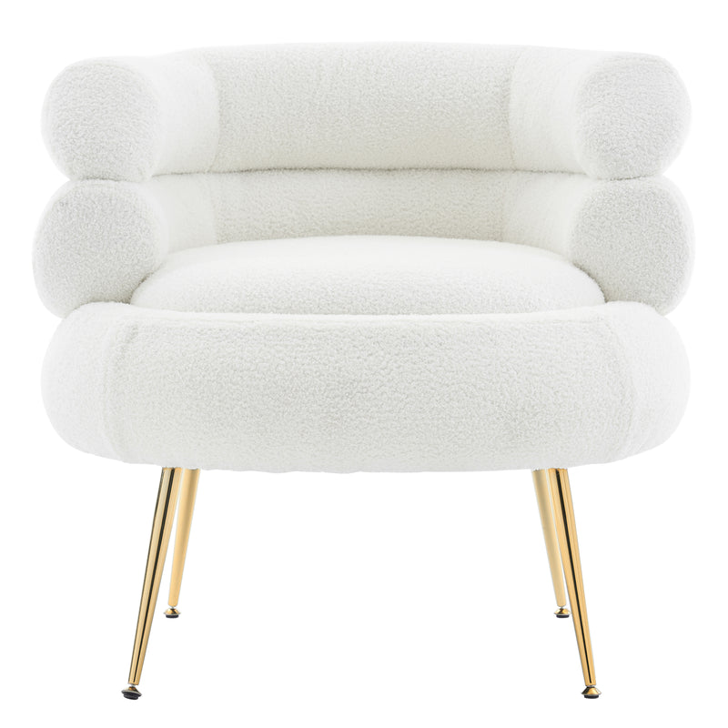 FCH Teddy Fleece Indoor Armchair With Pedals Beige