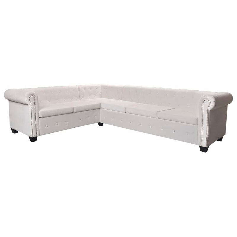 vidaXL Chesterfield Corner Sofa 6-Seater Faux Leather Couch Seat Multi Colors-2