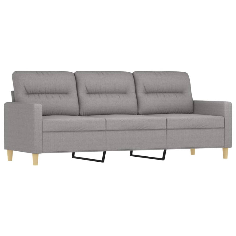 vidaXL 3 Piece Sofa Set with Throw Pillows&Cushions Dark Gray Fabric-14