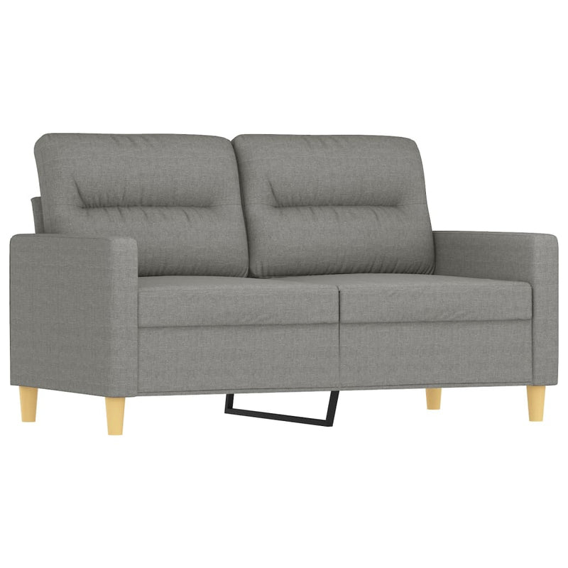 vidaXL 3 Piece Sofa Set with Throw Pillows&Cushions Dark Gray Fabric-5
