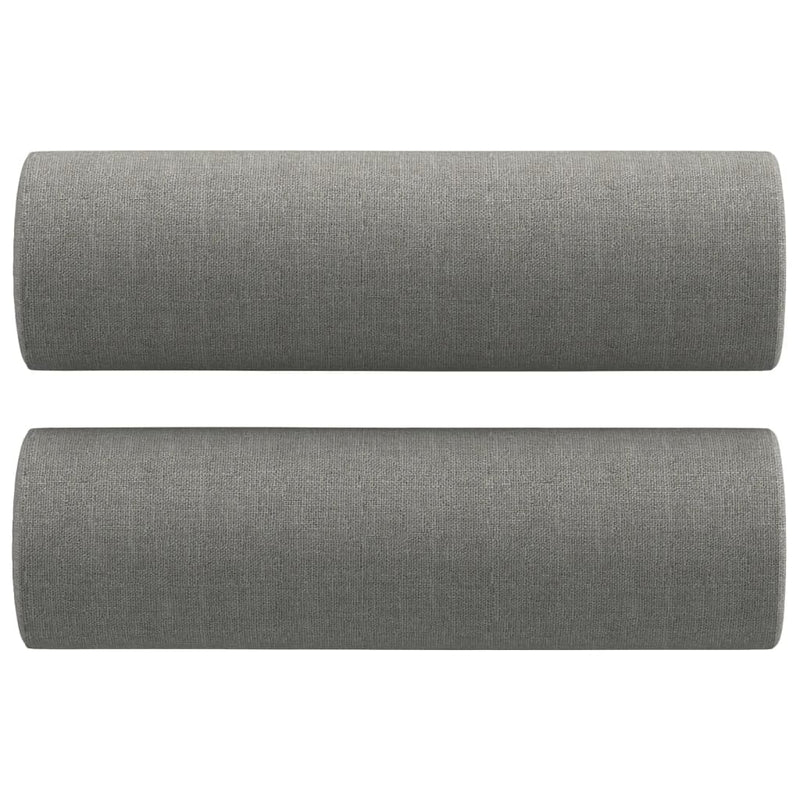 vidaXL 3 Piece Sofa Set with Throw Pillows&Cushions Dark Gray Fabric-7