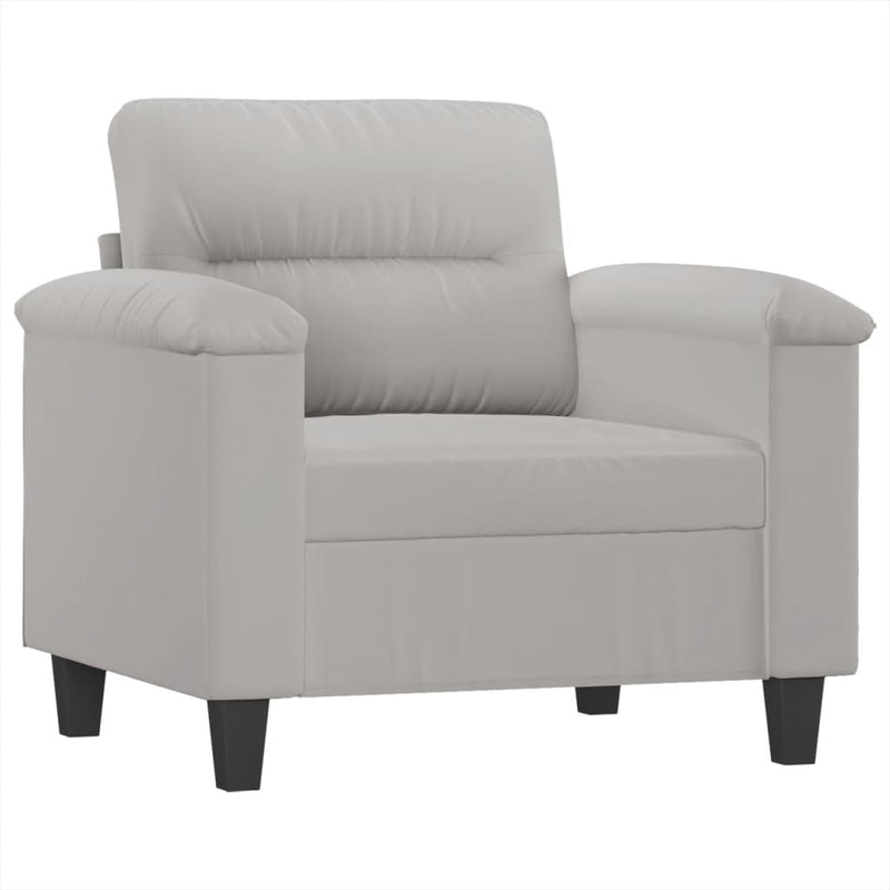 vidaXL 3 Piece Sofa Set with Pillows Dark Gray Microfiber Fabric-12
