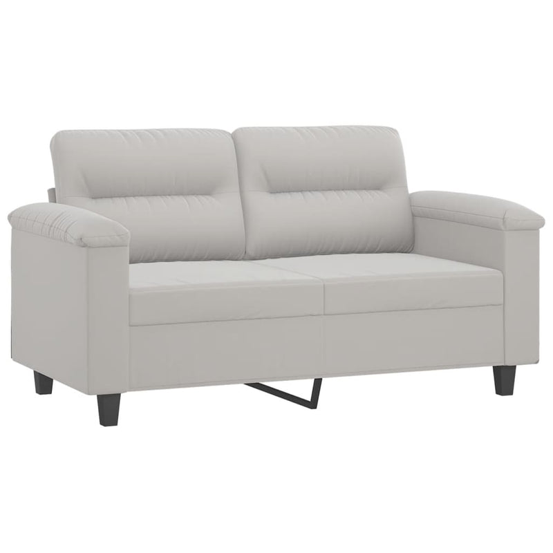 vidaXL 3 Piece Sofa Set with Pillows Dark Gray Microfiber Fabric-13