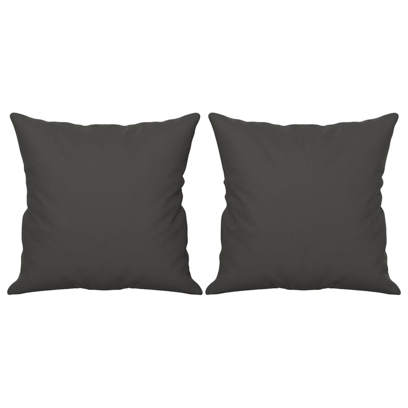 vidaXL 3 Piece Sofa Set with Pillows Dark Gray Microfiber Fabric-7