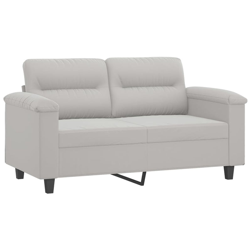 vidaXL 2 Piece Sofa Set with Pillows Dark Gray Microfiber Fabric-11